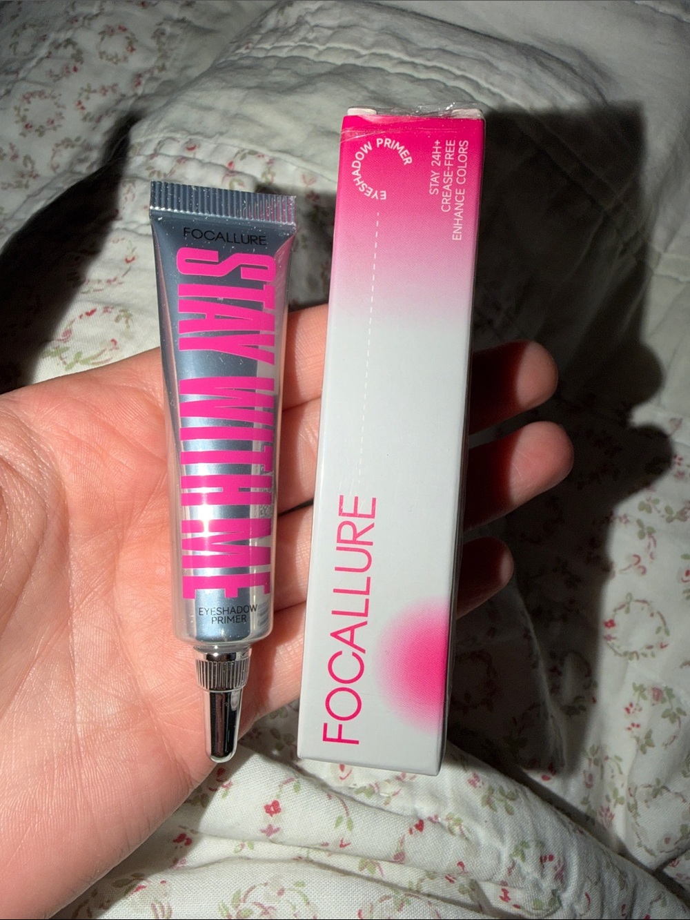 Focallure Pink Eyeshadow Primer Tube and Box